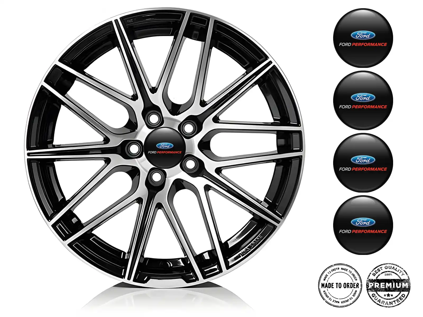 Ford Pegatinas Epoxi Bombadas Calcomanías de Aro Resina